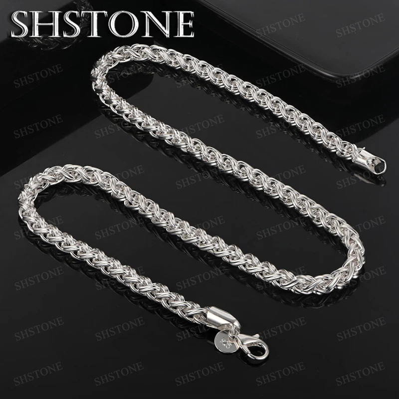 

8MM Necklace 925 Sterling Silver Necklace For Women Men Wedding Banquet Fashion Party Trend Popular Jewelry Gift Accessories