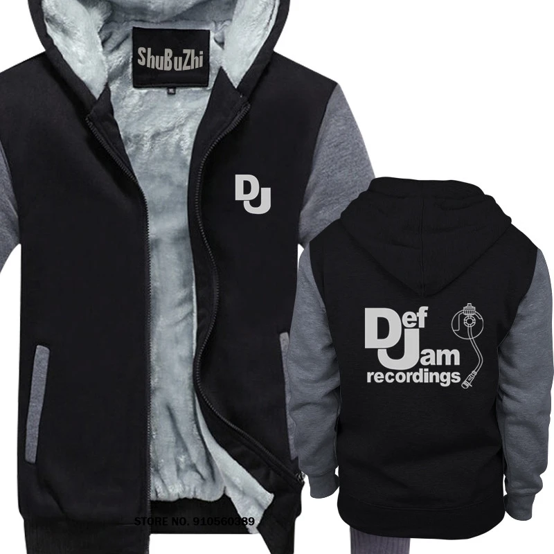 Толстовка DEF JAM RECORDINGS MUSIC Крутая зимняя толстовка для мужчин Унисекс Новая модная куртка Свободный размер топ шубужи забавное мужское теплое пальто