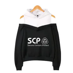 Scp Foundation Off Shoulder Hoodie Foundation Sweatshirt Womens Pullover Cotton Sweatshirts Spring Autumn Jacket Clothes