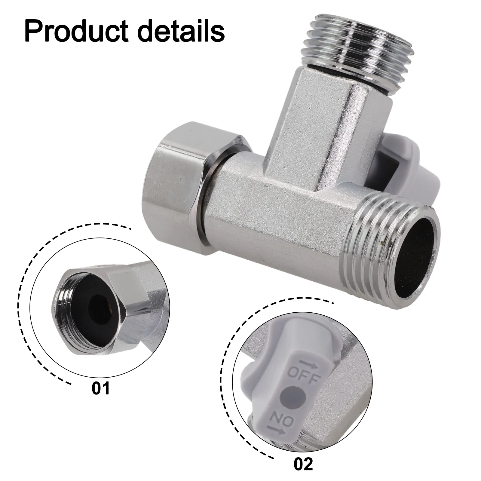 

Bathroom Water Supply Angle T Adapter Bidet Adapter Reliable Performance Convenient Water Supply Cost-effective Solution