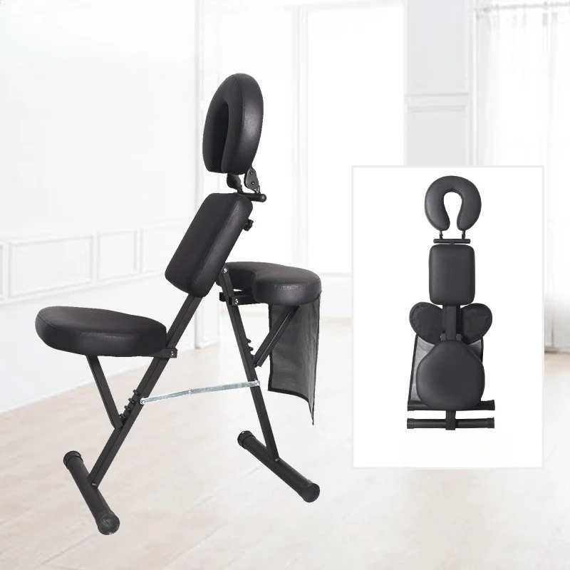 Acupuncture Adjust Massage Chair Tattoo Simple Portable Folding Massage Chair Commercial Metal Furniture Silla De Masaje MHAMY