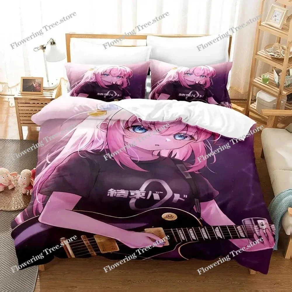 

Anime Hitori Gotoh Bocchi the Rock Bedding Set Duvet Cover Bed Set Quilt Cover Pillowcase Comforter king Queen Size Boys Adult