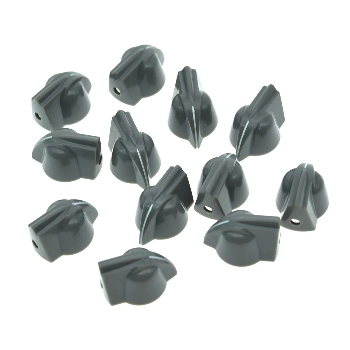 Dopro 12-Pack 1/4 "Universele Vintage Verhoogde Mini Kip Hoofd Knoppen Bass Potentiometer Knoppen Effect Pedaal Knoppen met Stelschroef