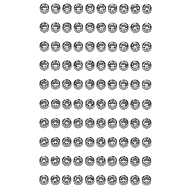 100 Stuks Miniatuur Verzegelde Metalen Afgeschermd Metrisch Radiaal Kogellager Model: MR52-ZZ 2X5X2.5Mm