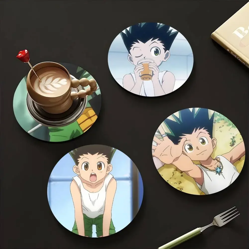 1pc G-ON  FREECSS Wooden Coaster Colour Printing Cup Mat Home Desk Decoration Gifts