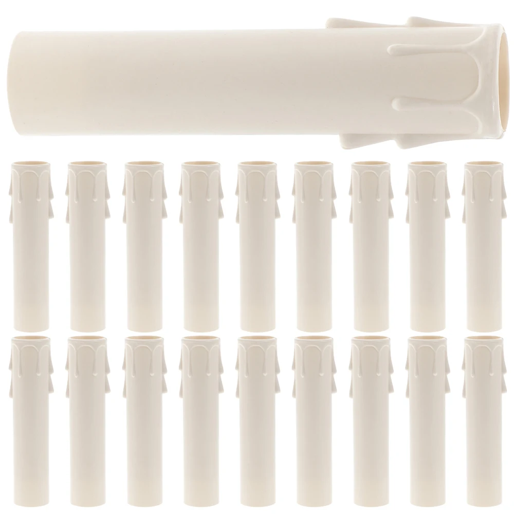 

20pcs Light Socket Cover Dripping Chandelier Light Covers Effect Chandelier Covers Plastic Sleeves Wedding Home Decor