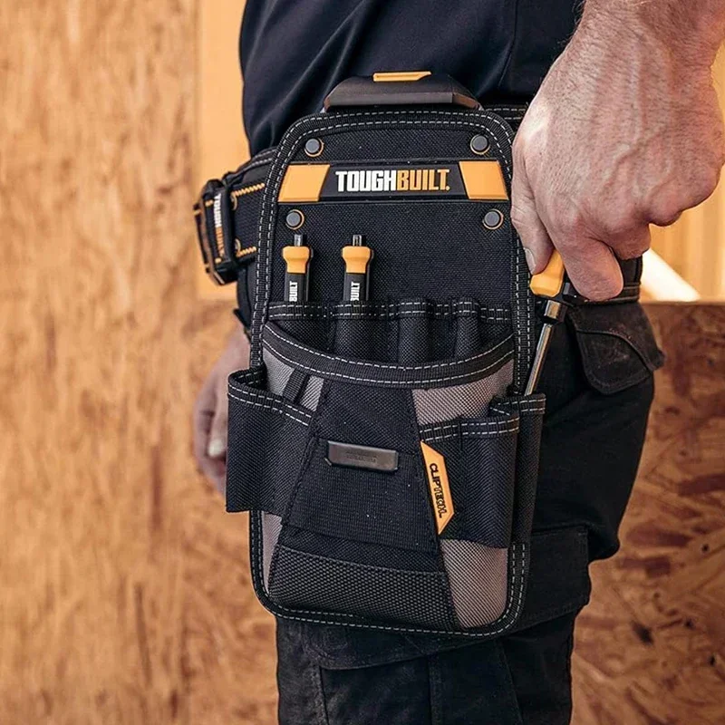 TOUGHBUILT TB-CT-22 Technician Pouch Small Mechanic's Tool Belt Pouch Organizer Tool Bag Tool Accessories