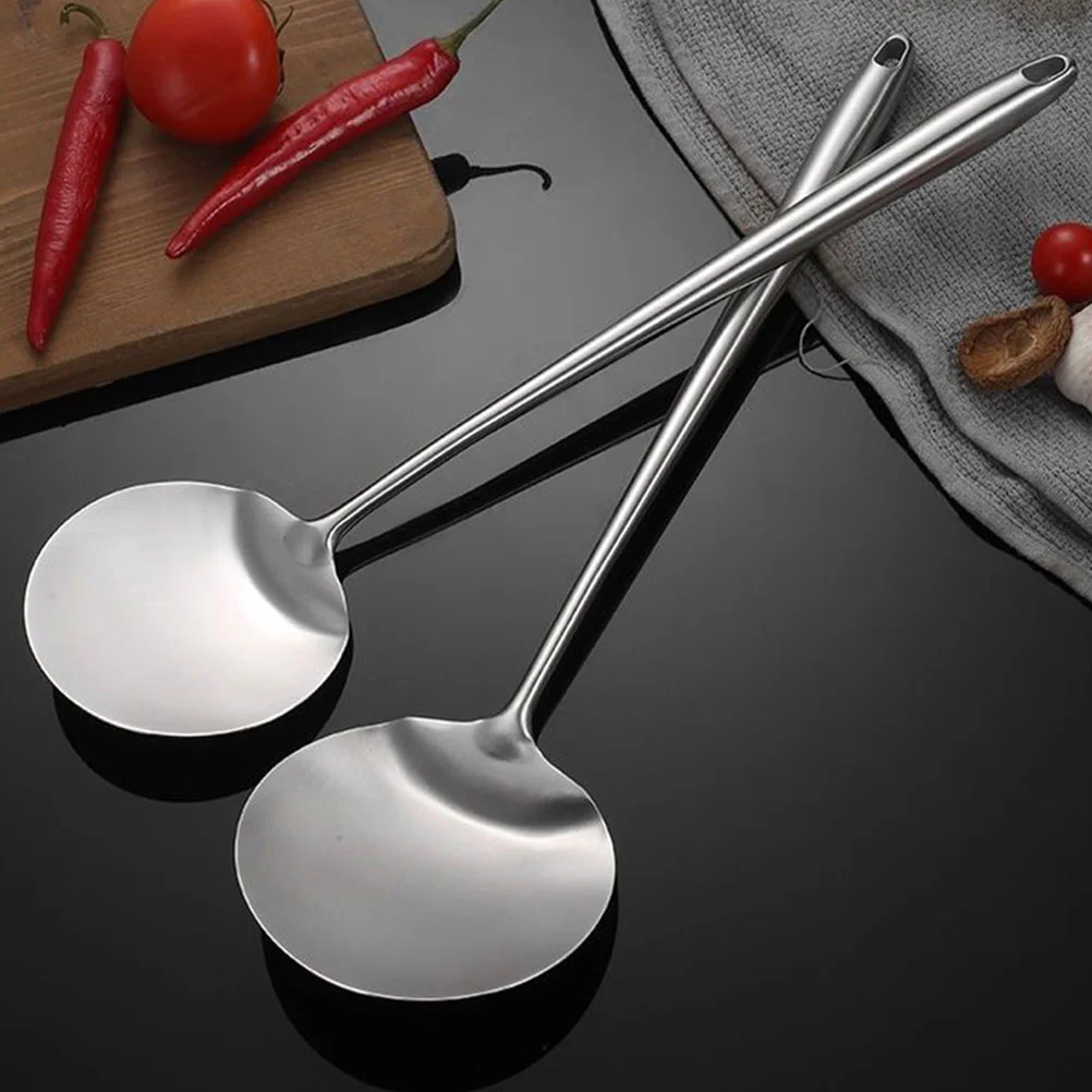 

Stainless Steel Wok Spatula Metal Cooking Spatula Long Handle Heat Insulated Kitchen Utensil Anti-Scald Turner