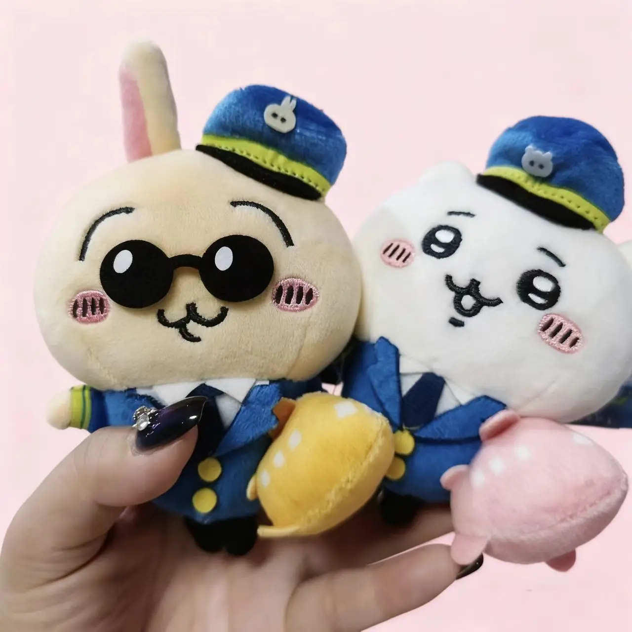 Chiikawa Airport Pilot Limited Plush Pendant Usagi Hachiware Stuffed Doll Keychain Bag Ornament Collectible Gift for Anime Fans