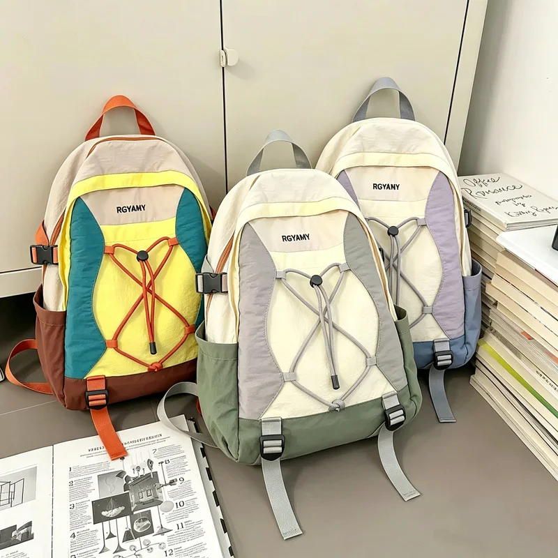 CLAREGQI Tas Ransel Hiking Warna-Warni, Ransel Outdoor Ringan Tahan Air, Tas Harian Kasual untuk Perjalanan, Berkemah, Sekolah