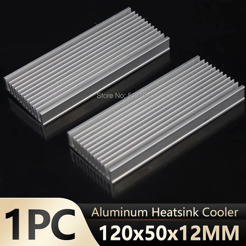 Gdstime Heat sink 120mm x 50mm x 12mm Aluminum Heatsink Cooling Radiator Electronic CPU Cooler