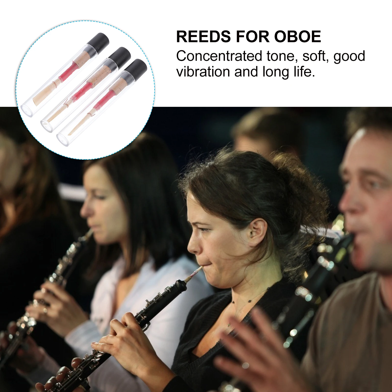 

3 Pcs Reed Oboe Wind Instrument Replacement Parts Natural Individually Packed Reeds