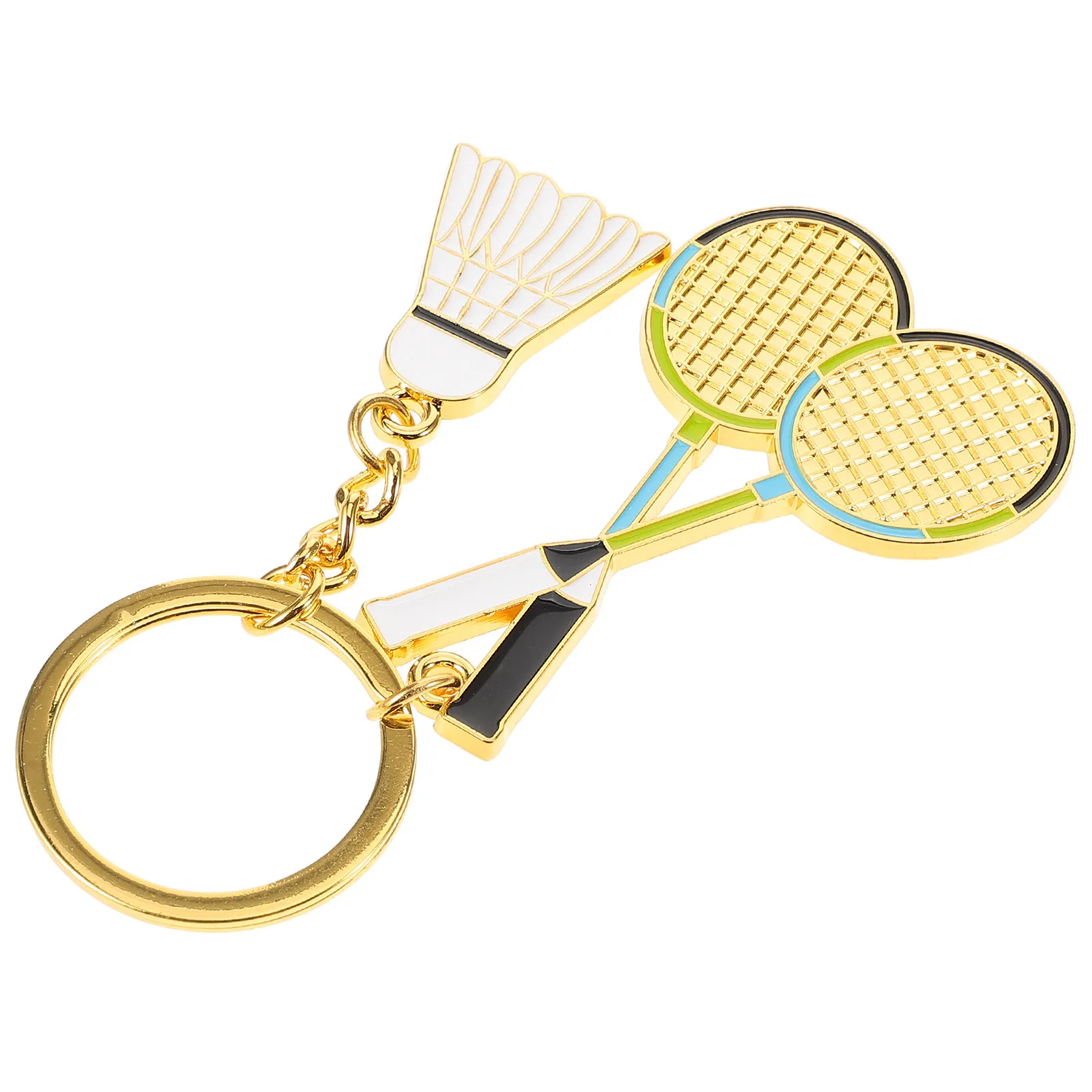 

Badminton Keychain Metal Stylish Sports Key Ring Decorative Backpack Charm Keychain Pendant Bag Hanging Decoration