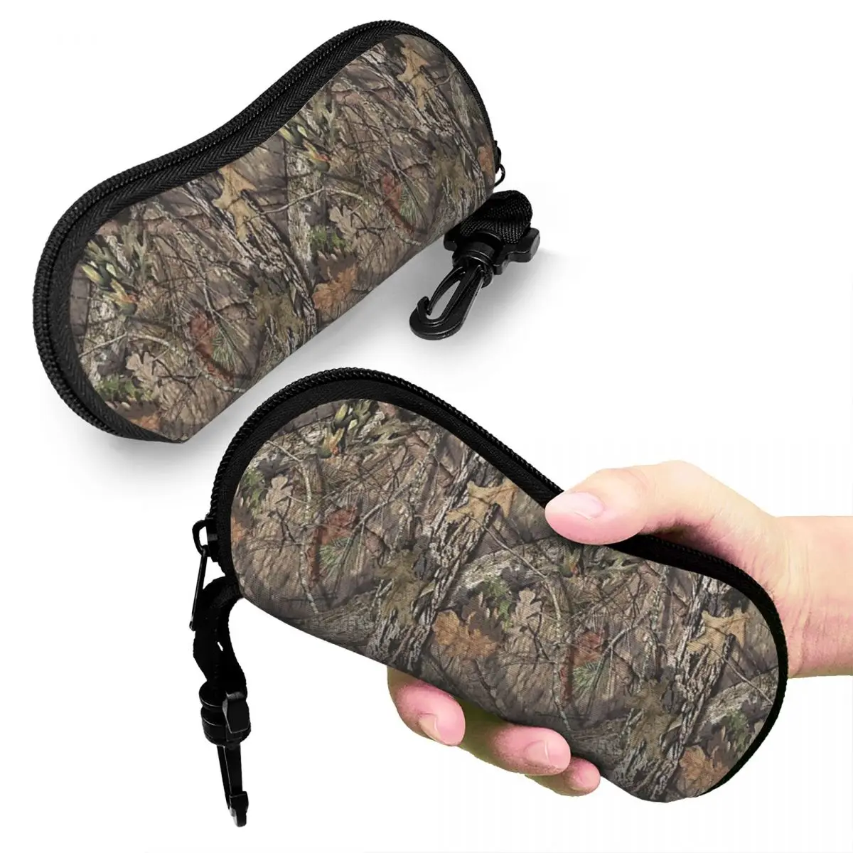 

Real Tree Camouflage Shell Glasses Case Protector Sunglasses Box Women Men Soft Eyeglasses Bag Pouch