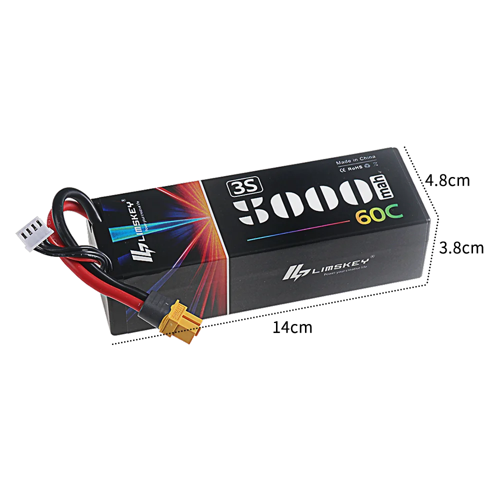 3S 11.1V LiPo Battery 60C 5000mah With T Deans XT60 Plug for RC Car Boat Truck Helicopter Airplane Racing Models