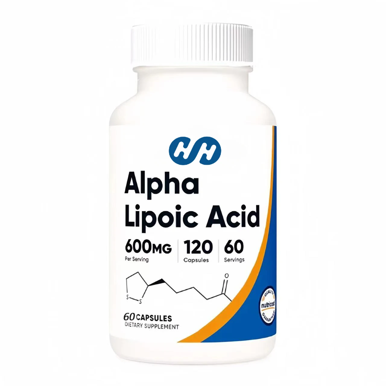 Alpha Lipoic Acid 600mg Per Serving, 60 Capsules, Plant-based Capsules, Non Genetically Modified