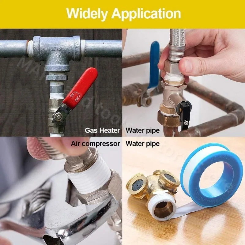 PTFE شريط أنابيب المياه خالية من الزيت حزام ختم الفرقة السباكة انبوب ماء مشترك السباكة تركيب الموضوع ختم أدوات تحسين المنزل