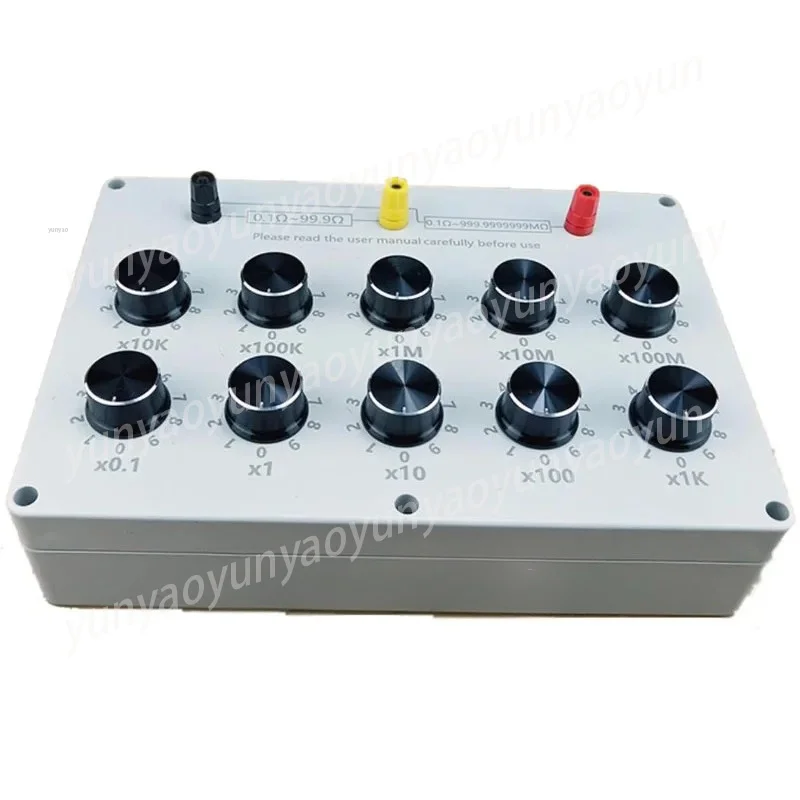 

Adjustable High-Precision Standard Resistance Box – 0.1Ω to 999.9999999MΩ, Educational & Lab Electronic Testing Instrument