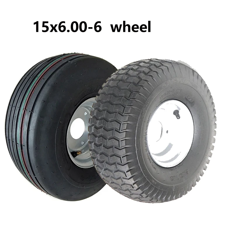 

15X6.00-6-inch Vacuum Tire Suitable for Small Four-wheel Beach Motorcycle Modification Car Lawn Mower Go Kart