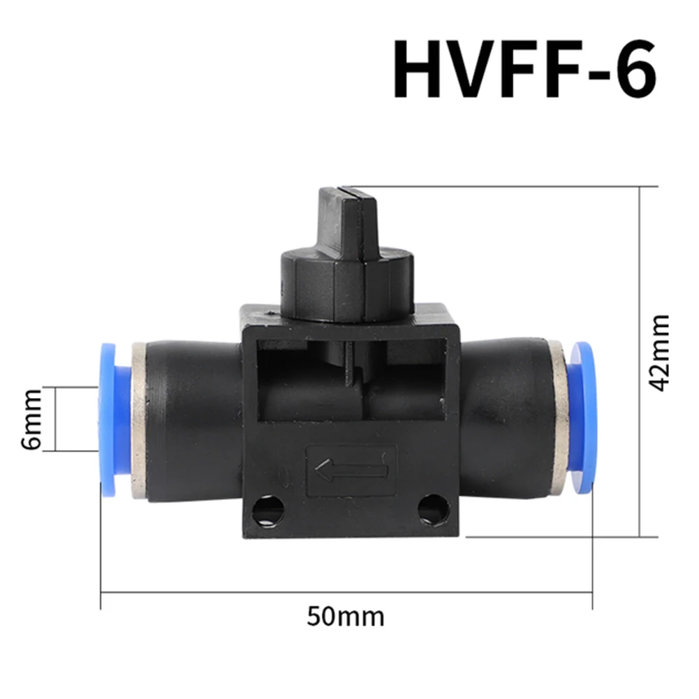 1 Pcs Quick Fitting HVFF-4/6/8/10/12 0~60C Air / Vacuum Mechanical Equipment Mining Enterprises PU / Nylon Plastic