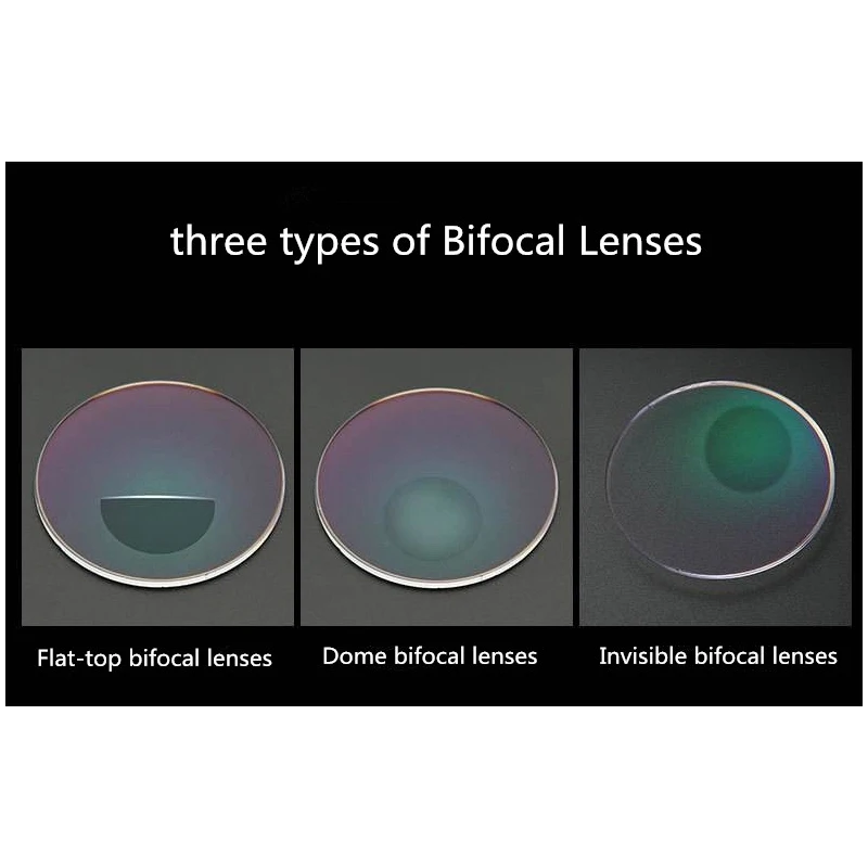 Bifocal Presbyopic Lenses for Myopia Dome Bifocals Lenses Flat Top Double-light Reading Glasses Look Far Near Prescription Lens