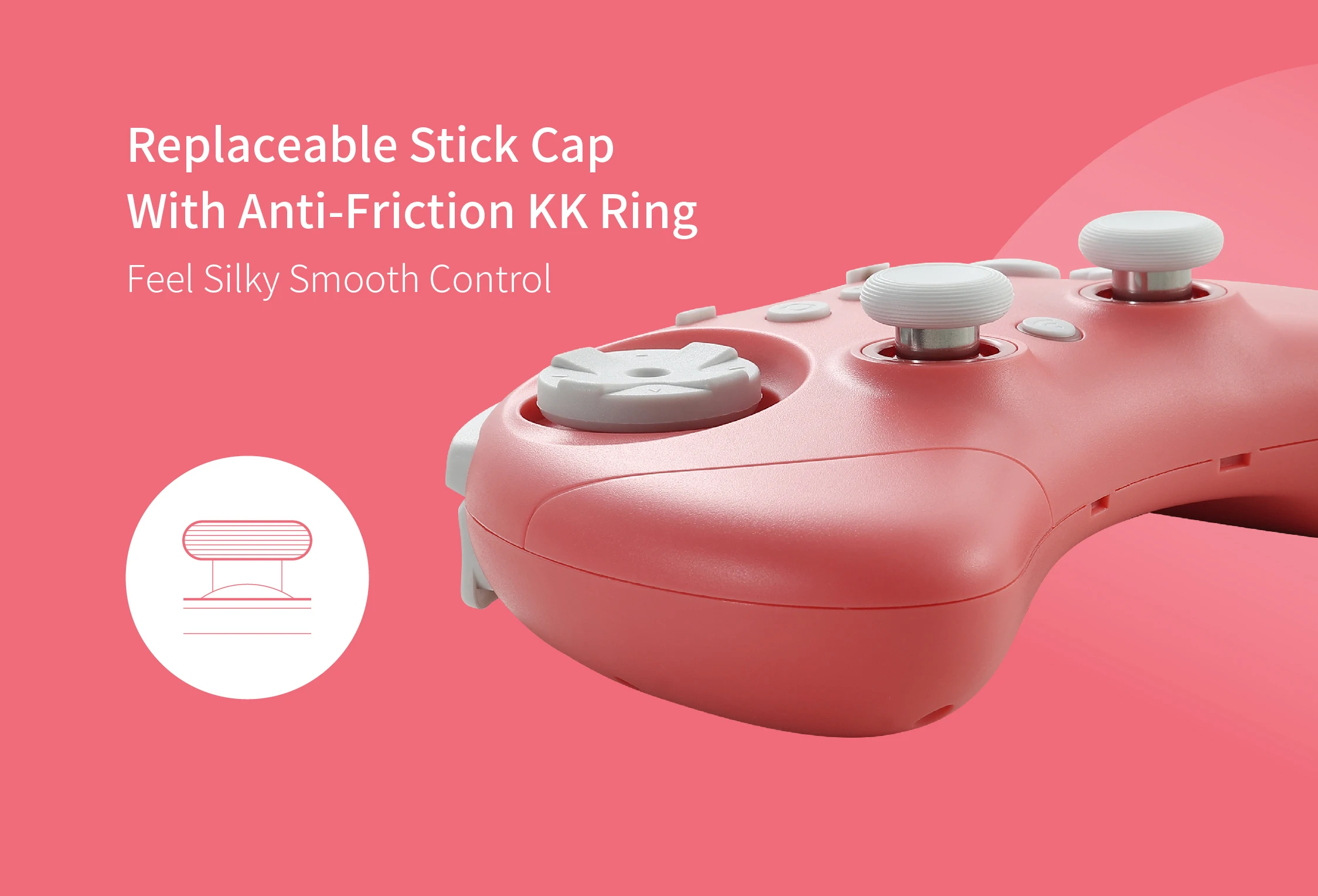 GuliKit Elves 2 Spielcontroller mit Hyperlink 2 Wireless-Adapter für Switch/Switch 2, Windows, 730Hz Bluetooth Polling-Rate – Detail 8