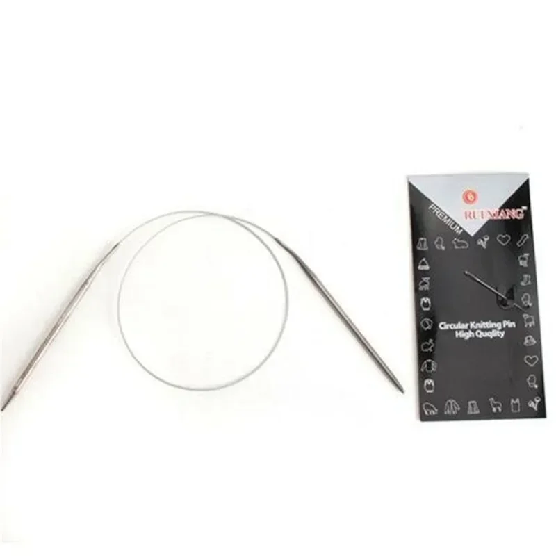 11Pcs/Set 43/65/80/120 cm Stainless Circular Knitting Needles Pins Crochet Weaving Needlework Tools