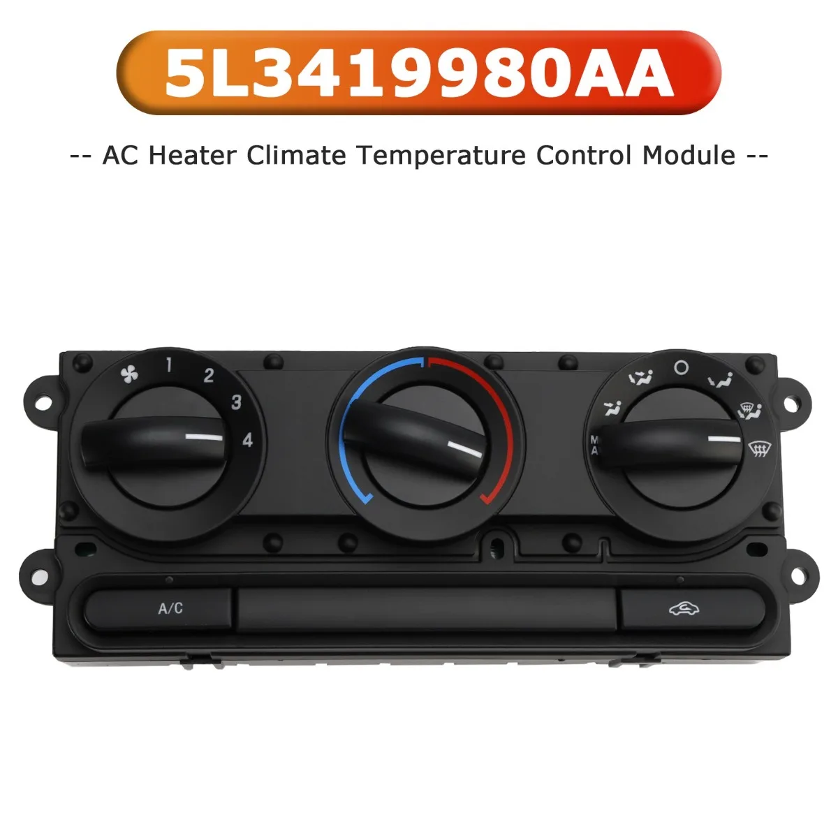 Car AC Heater Climate Temperature Control Module for Ford F-150 2004-08 5L3419980AA Replacement Parts