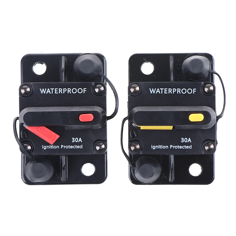 30A 40A 50A 60A 80A 100A 150A 200A 250A 300A AMP Circuit Breaker Fuse Reset 12-42V DC Car Boat Auto Waterproof