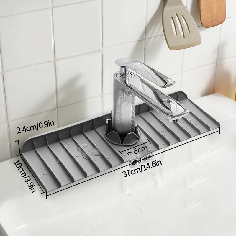 Bateria kuchenna silikonowa mata odpływowa umywalka odporna na rozpryski osłona do drenażu, szybka mata susząca osłona blatu