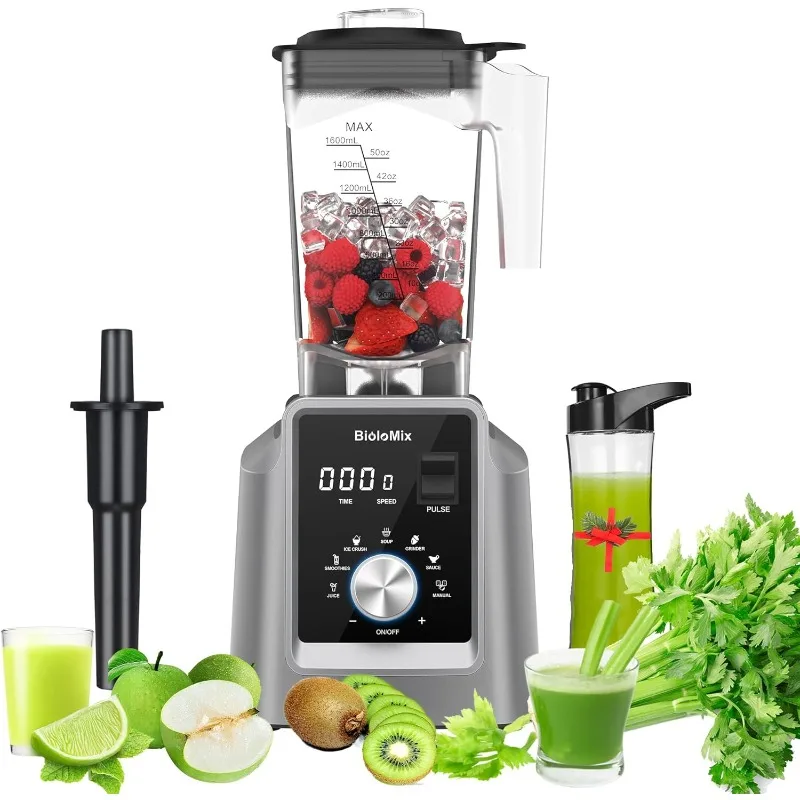 Biolomix Professional Blender, 2200W 6 Automatic Program Blender For Kitchen,Smoothie Blender 70 oz capacity with 600ML