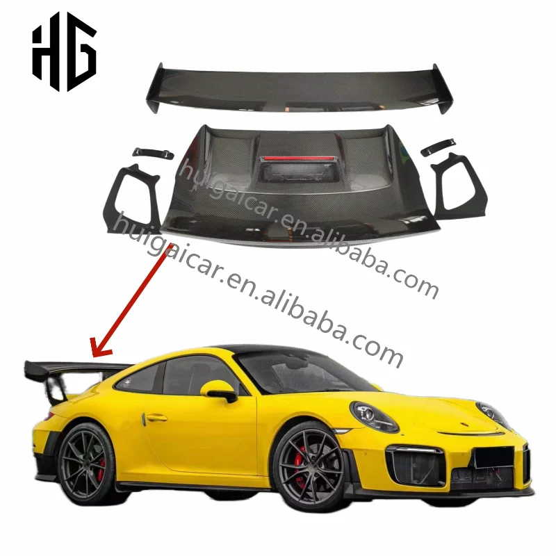 

Upgrade to GT2RS Style Half of Carbon Fiber Rear Bumper Spoiler Body Kits for Porsche 911 991.1 991.2 GT2 RS Trunk Spoiler Wing