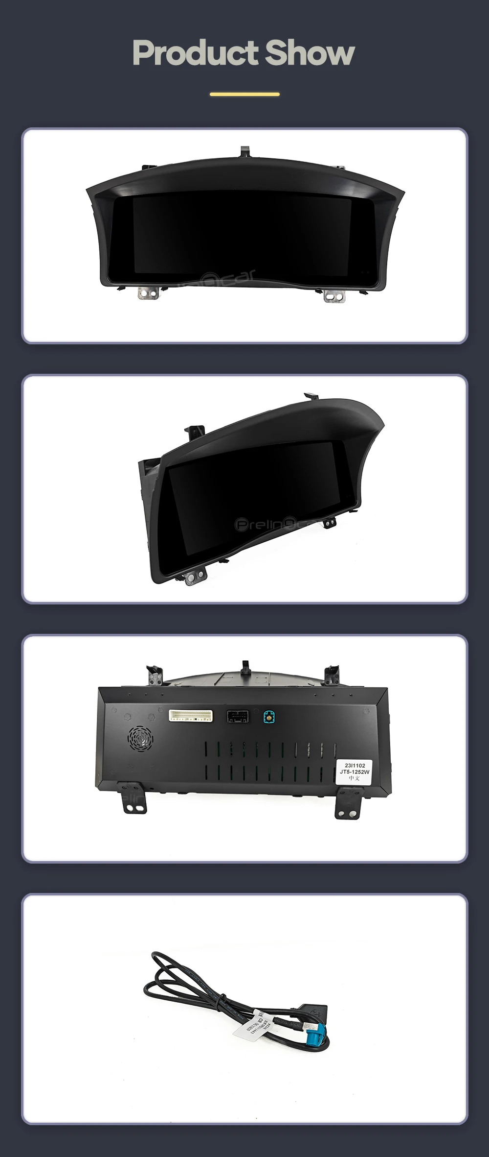 12,3 Zoll Preling car digitales Armaturen brett für Lexus lx570 2012-2018 Jahre Auto LCD-Panel Tachometer virtuelles Cockpit – Detail 2