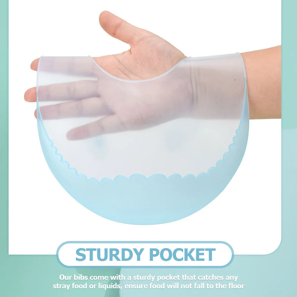 

2 шт. детские силиконовые нагрудники для слюней, мягкие и легкие нагрудники для кормления с регулируемым карманом на шею для маленьких мальчиков и девочек