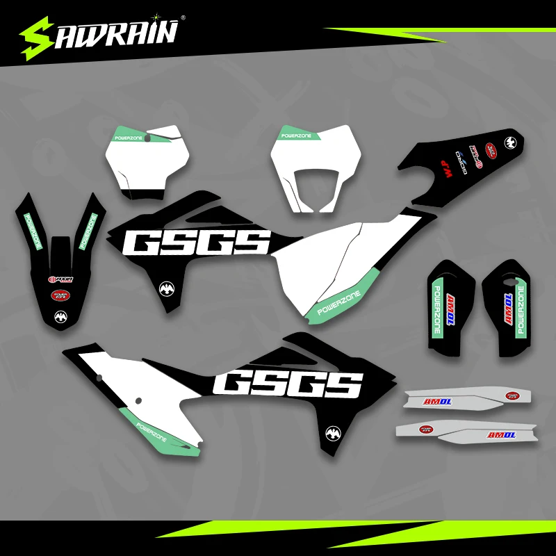 

Sawrain Motorcycle Graphics Backgrounds Decal Stickers Kits for GASGAS 21-23EC MC 08
