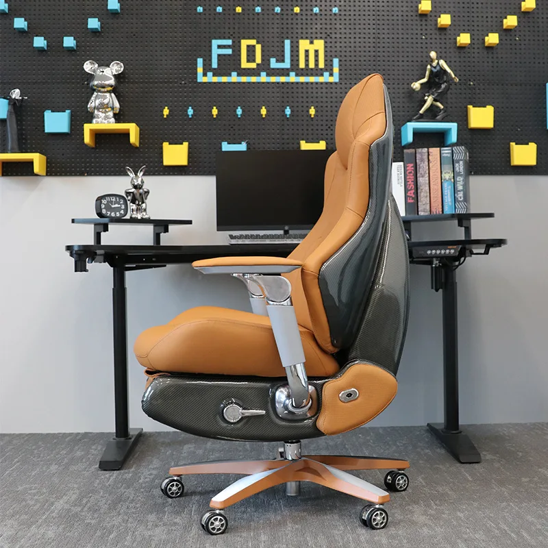 

Electric reclining e-sports chair household leather light luxury game chair ergonomic cowhide class chair nap computer