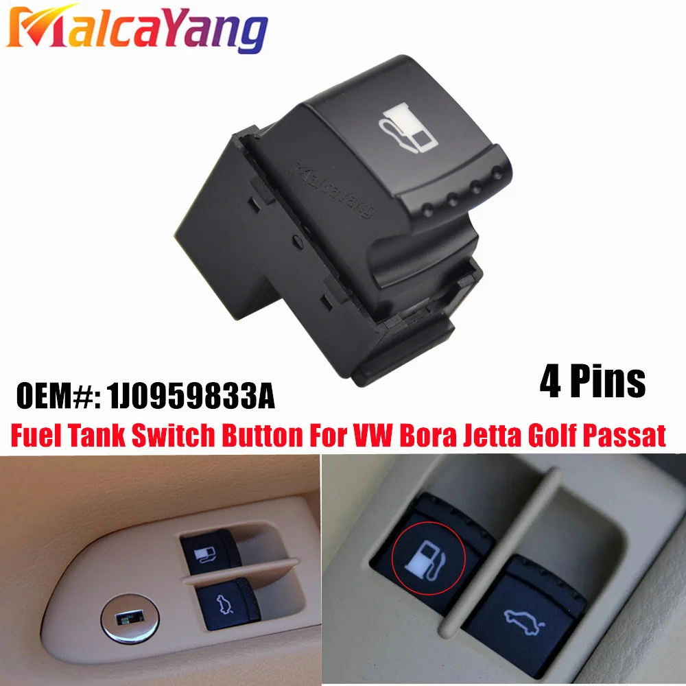 For VW Passat B5 Jetta Golf MK4 Bora Car Power Rear Trunk Fuel Tank Switch Gas Door Release Button 1J0959833A