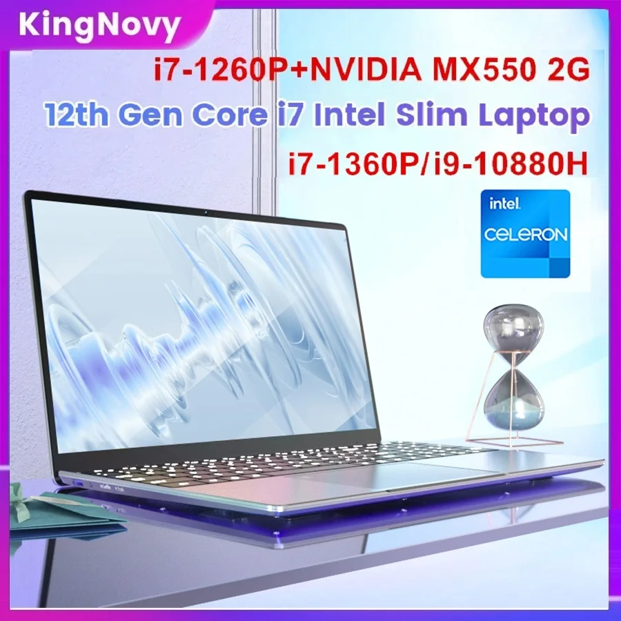 Windows 11 15.6 Inch Gamer Laptop i9 Intel i7 1360P 1260P NVIDIA MX550 4G IPS Fingerprint Office Ultrabook Slim Notebook WiFi