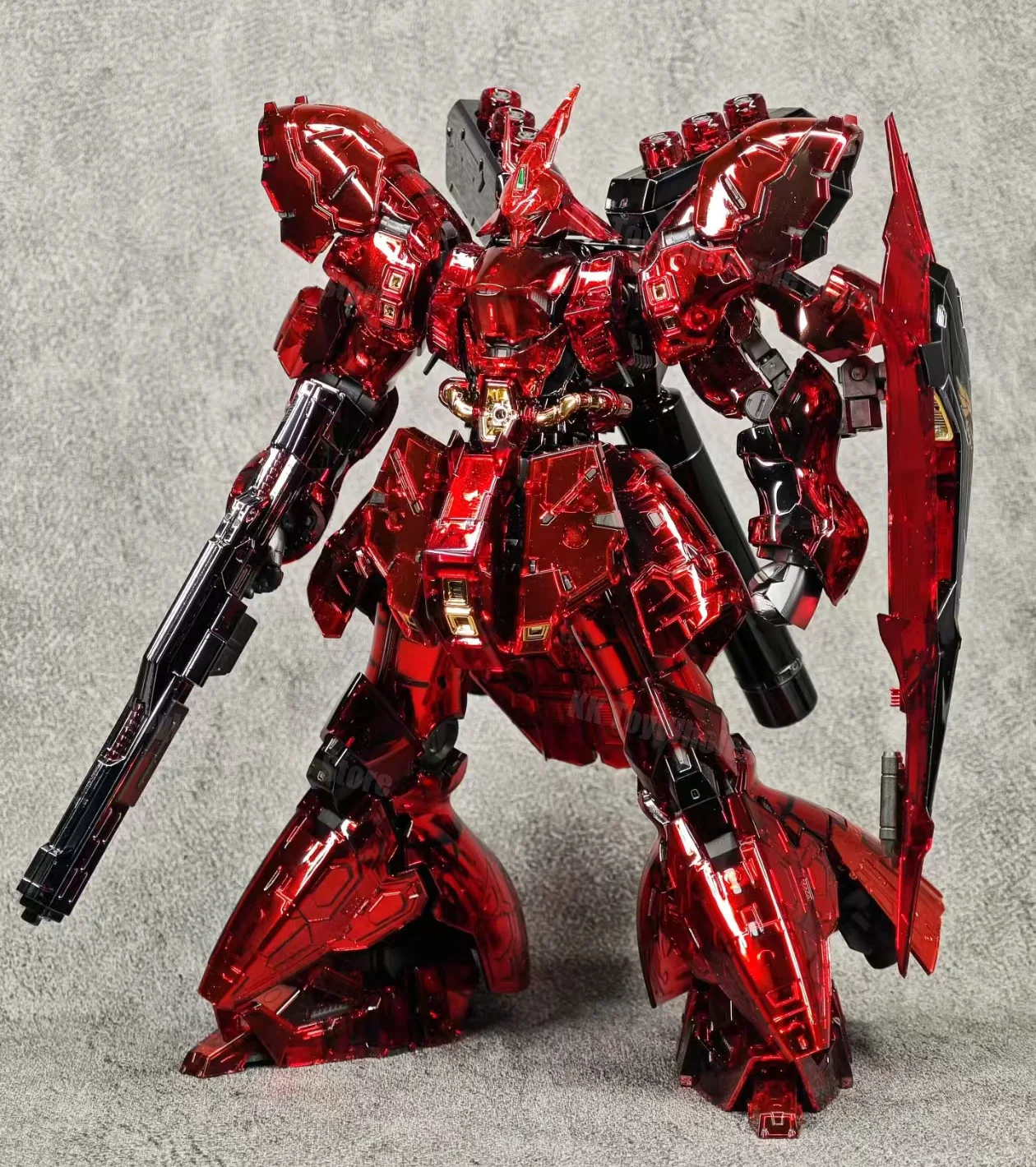 GAOGAO Model RG 1/144 MSN-04 Sazabi Metallic Clear Coating Assembly Model KitsPlastic skelet Action Figure Robot Plastic Model