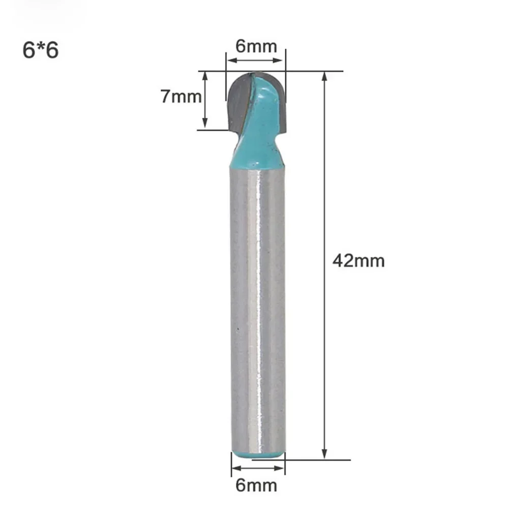 

4 Pcs 6mm CNC Machine Solid Carbide End Milling Cutter Round Bottom Router Bit For Carpentry Woodworking Tools Accessories