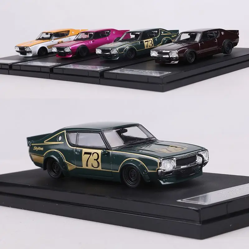 

TS 1:64 GTR Skyline KPGC110 легкосплавный автомобиль, литье под давлением и игрушечный транспорт, модель автомобиля, миниатюрная масштабная модель автомобиля, игрушки для детей