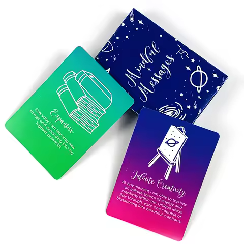 Hot Selling Mindful Messages Oracle Leisure Entertainment Game Cards Family Gathering Divination Deck Board Playing Card Game