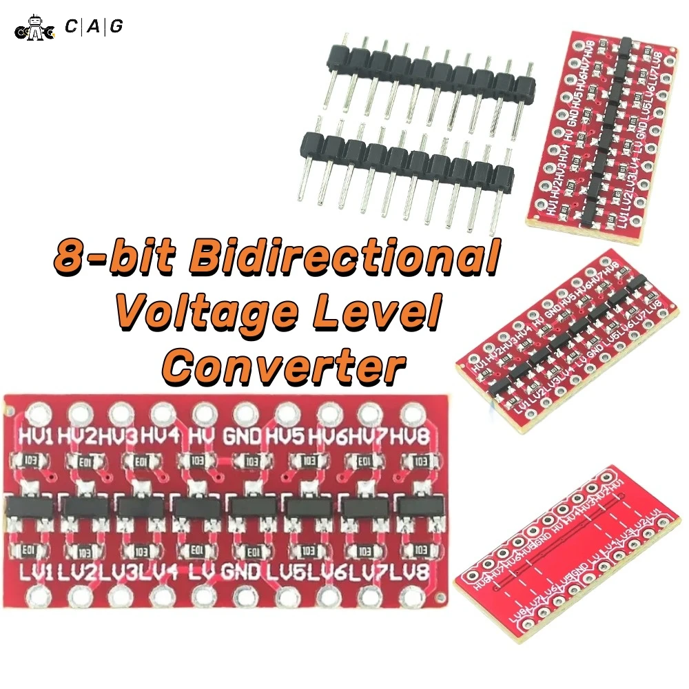 I2C IIC 8 Channel Logic Level Converter Module Bi-Directional Module  Step Up 3.3V To 5V