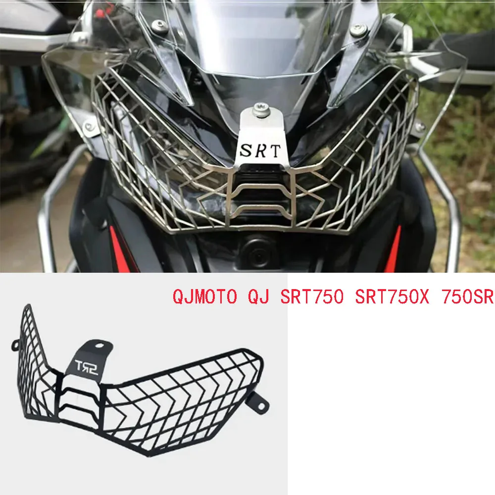 For QJMOTO QJ SRT750 SRT750X 750SRT SRT 750X Motorcycle Headlight Head Light Guard Protector Cover Protection Grill Aluminum