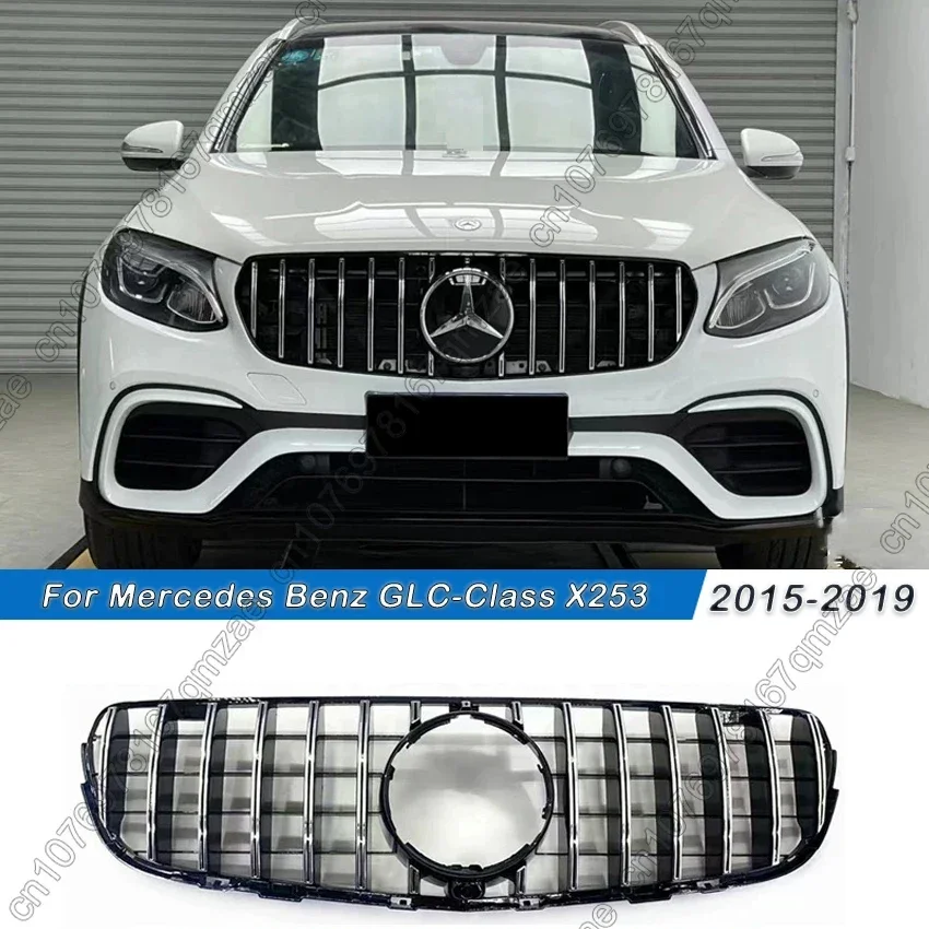 

Для Mercedes Benz GLC-Class X253 2015-2019 GLC250 GLC300 GLC350e GLC43 AMG GT Стиль Передняя решетка капота Гоночная решетка Комплект кузова