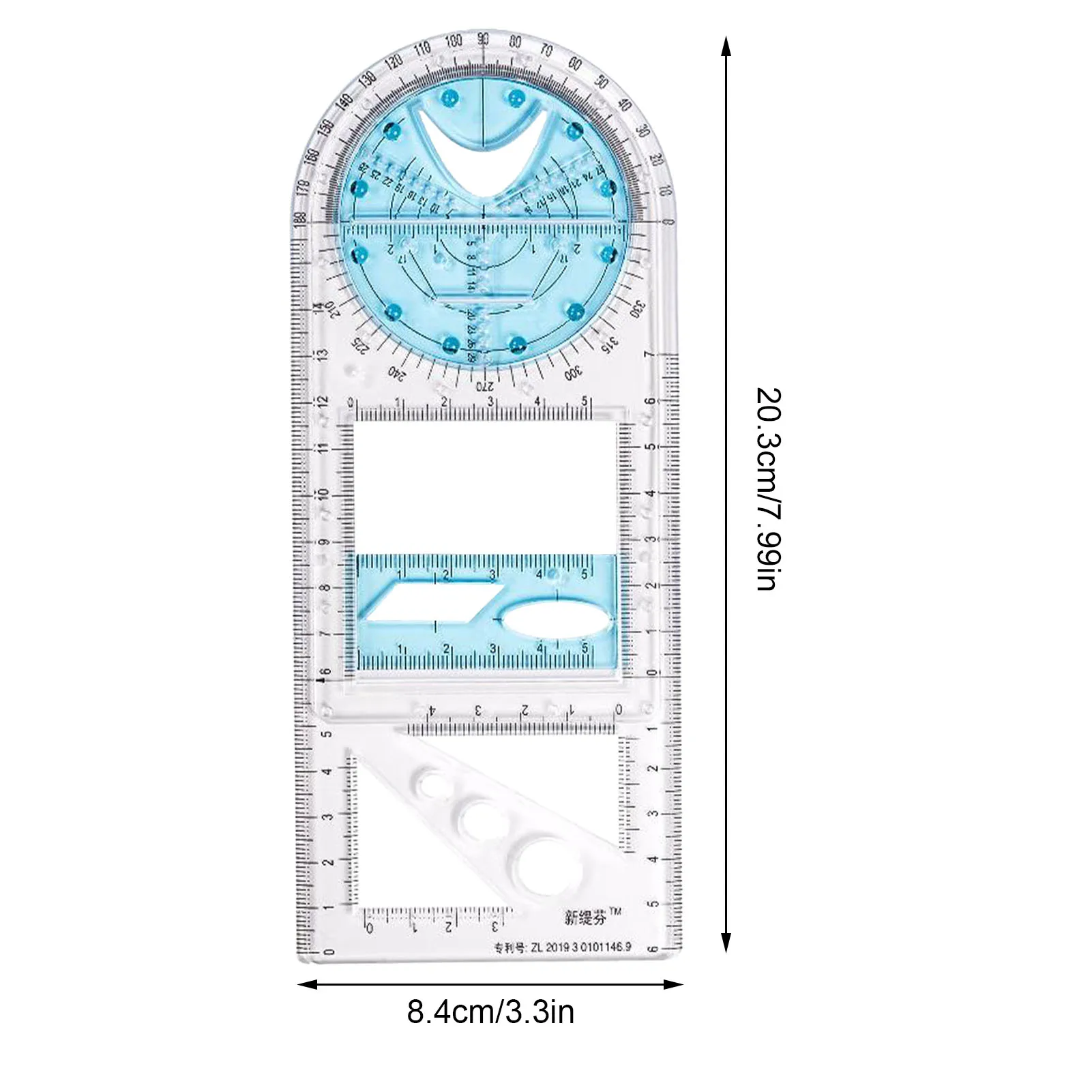 Multifunctional Geometric Rulers For Drawing Geometric Drafting Tools Gift For Students Teachers Designers Portable Rulers