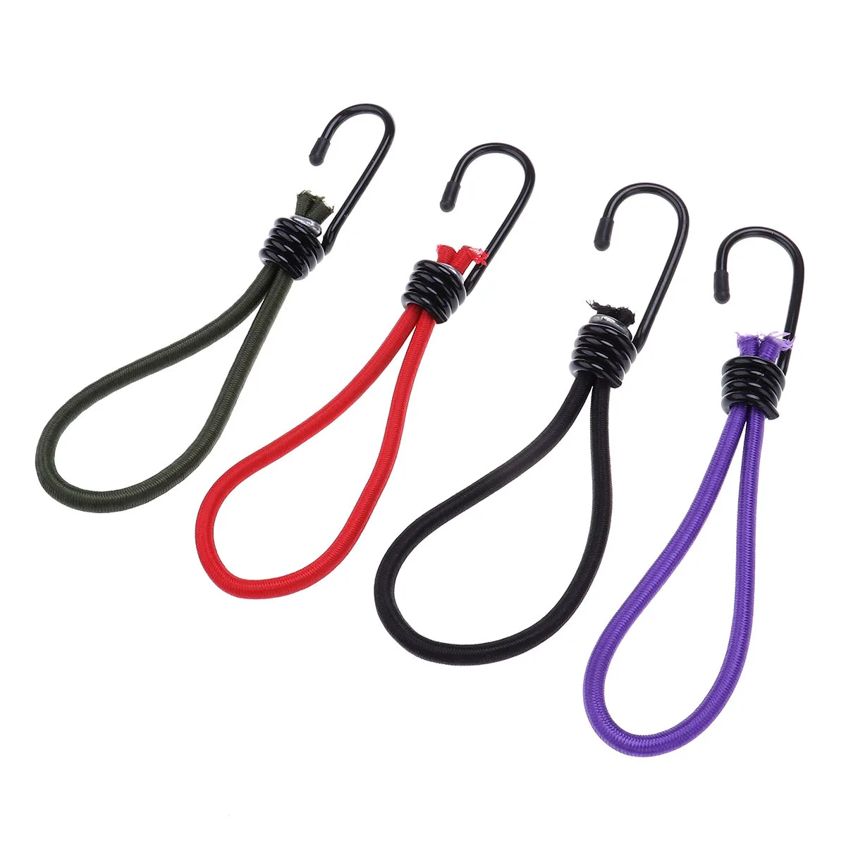 4pcs 19Cm Bungee Hook Rope Heavy Duty Elastic Cord For Tent Outdoor Camping Hiking Mountaineering Gear Elastic Hook Cord