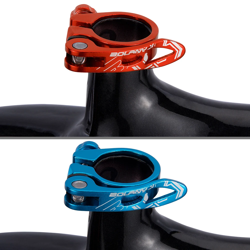 BOLANY Mountain Bike Seat Tube Clip 31.8/34.9mm Ultralight Road Bike Quick Release Lock Seat Tube Clamp Bicycle Accessories