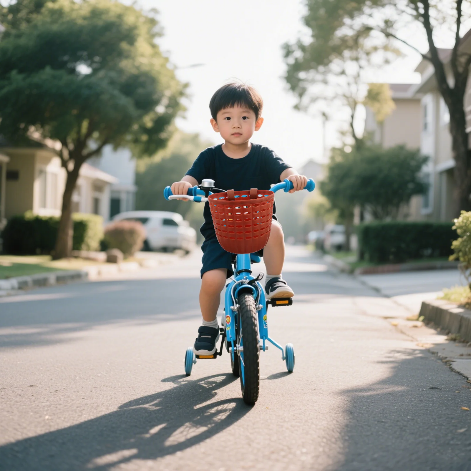 2Pcs Children's Bike Basket Plastic Front Handlebar for Kids Bicycle Scooter Tricycle Practical Storage Removable Bike Basket