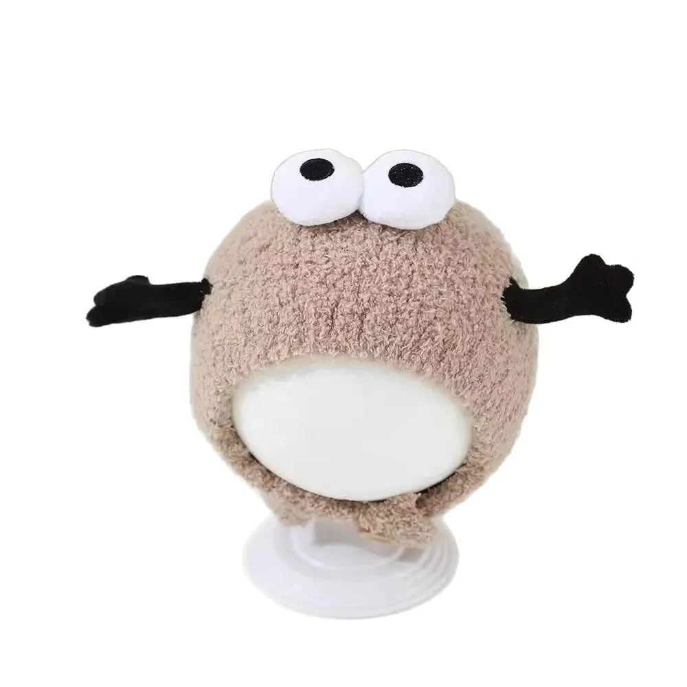 New Warm Knitted Hat Windproof Cute Bear Ear Protection Hat Knitted Coldproof Beanie Hat Outdoor Sports